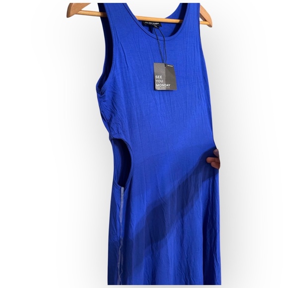 NWT See You Monday Cut-Out Midi Dress Women’s XL Blue Sleeveless A-Line 734 - Picture 7 of 16